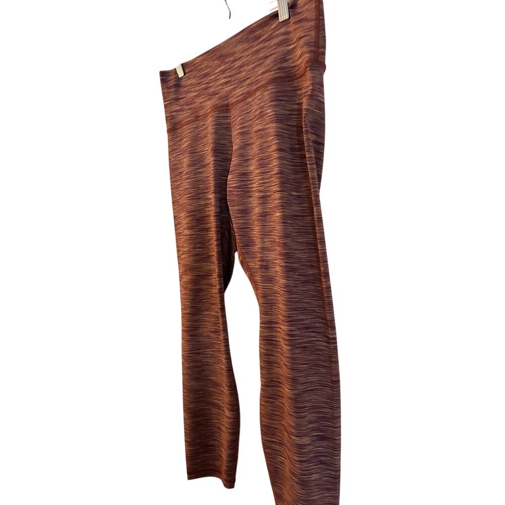 Athleta Transcend Textured 7/8 Leggings Size 1X Tights Orange NWOT - Picture 4 of 5
